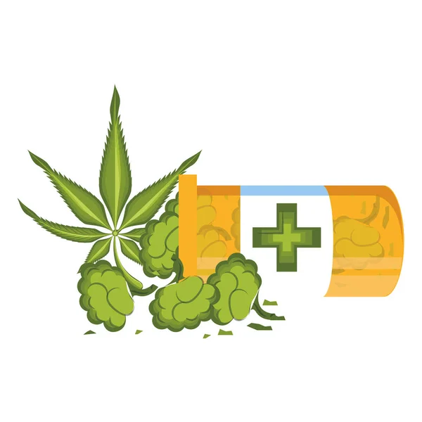 Cannabis martihuana sativa cânhamo desenhos animados —  Vetores de Stock