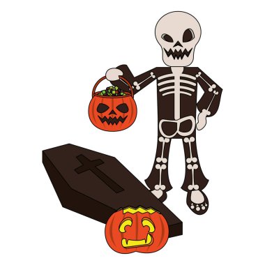 cadılar bayramı ekim korkunç kutlama karikatür