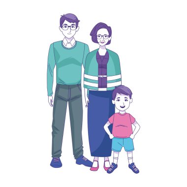 Adam, yaşlı kadın ve çocuk ayakta