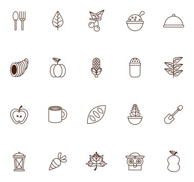 Bir sürü şükran günü simgesi