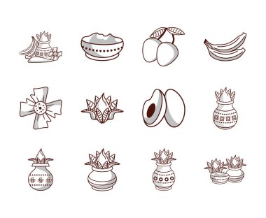 Sebze ve diwali aksesuarları.