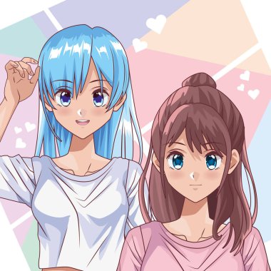 young girls hentai style characters