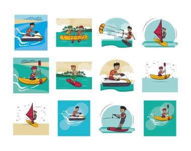 Bir sürü insan ekstrem sporlar yapıyor.