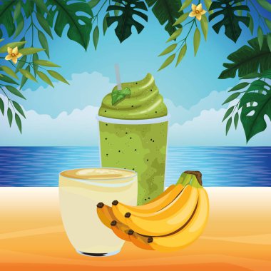 tropikal meyve ve smoothie içecek