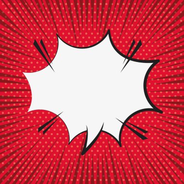 Pop art comic konuşma balonu