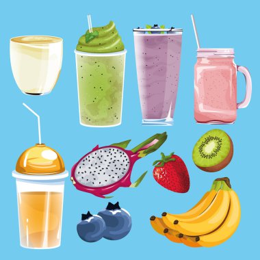 Yaz tropikal meyve suyu