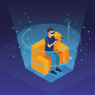 Sanal gerçeklik ve arkadaşlar karikatürler