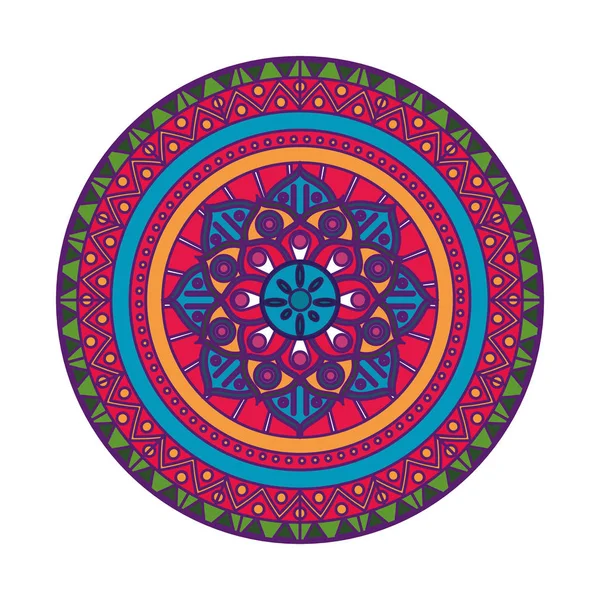 Icono de manta de bordado indio tradicional — Archivo Imágenes Vectoriales