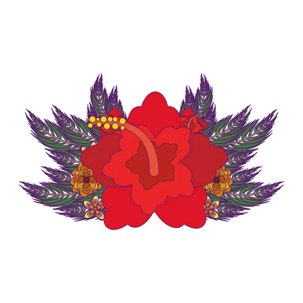 Lotus blossom flowers icon cartoon — Stock Vector