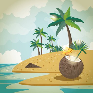 Lezzetli ve serinletici içecekler sahilde