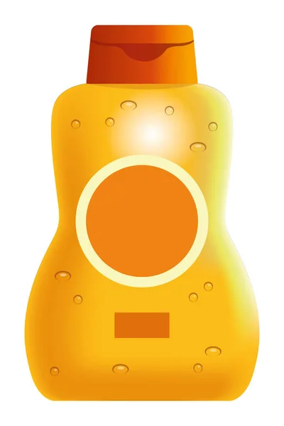 Bottiglia abbronzante solare prodotto cosmetico — Vettoriale Stock