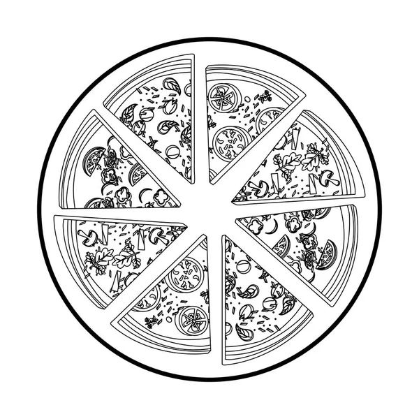 Diseño de pizza italiana — Vector de stock