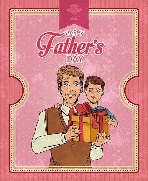 Happy fathers day card — Stock Vector