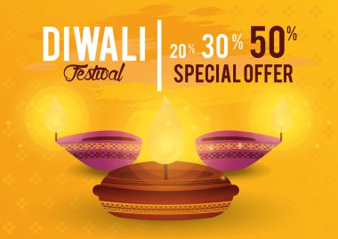 Diwali Festivali Hint Teklif Tasarım