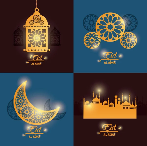 Eid al adha ünnepe a muszlim — Stock Vector