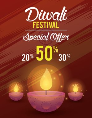 Diwali Festivali Hint Teklif Tasarım