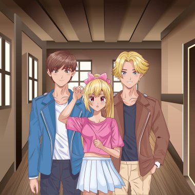 Hentai tarzı genç insanlar.