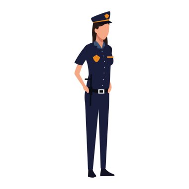 Polis kadın ikon, renkli tasarım
