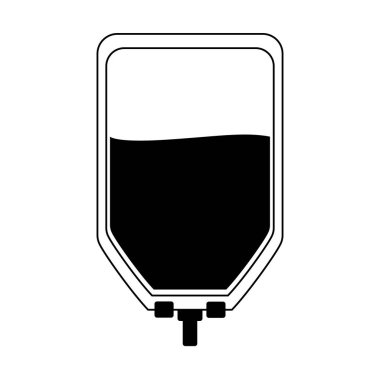 Kan torbası simgesi, düz tasarım