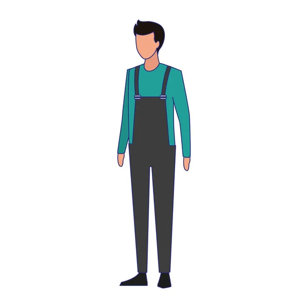 Avatar młody człowiek stojący ikona, kolorowy design — Wektor stockowy