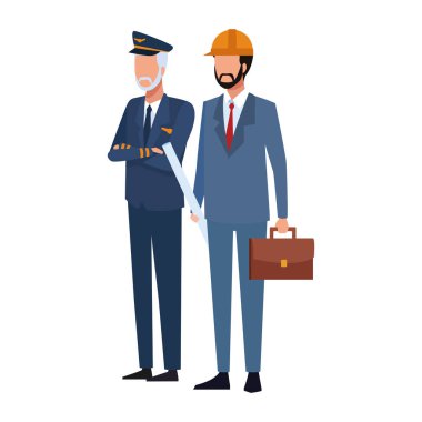 Avatar pilotu ve iş adamı ikon