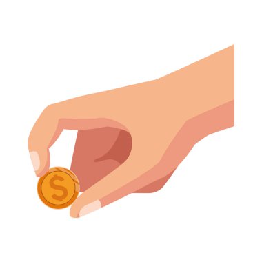 Bozuk para simgesini tutan el