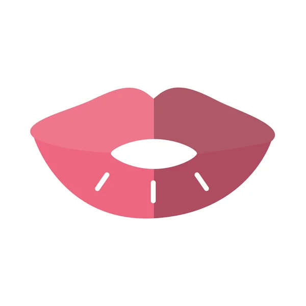 Lippen vrouw sexy geïsoleerd pictogram — Stockvector