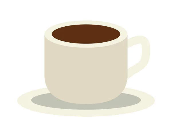 Café en taza de cerámica bebida — Vector de stock