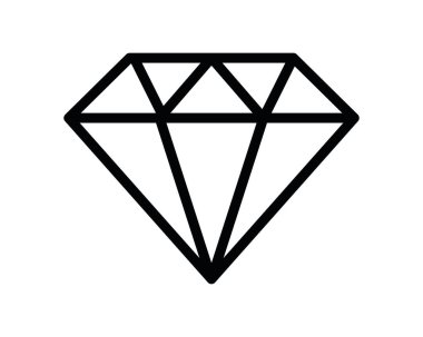 Elmas lüks taş izole edilmiş simge