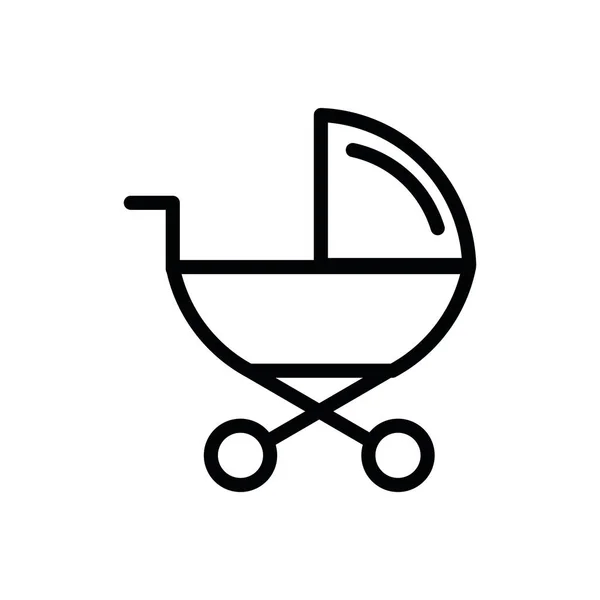 Lindo bebé carro aislado icono — Vector de stock