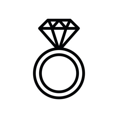elmas lüks ikona sahip bir yüzük