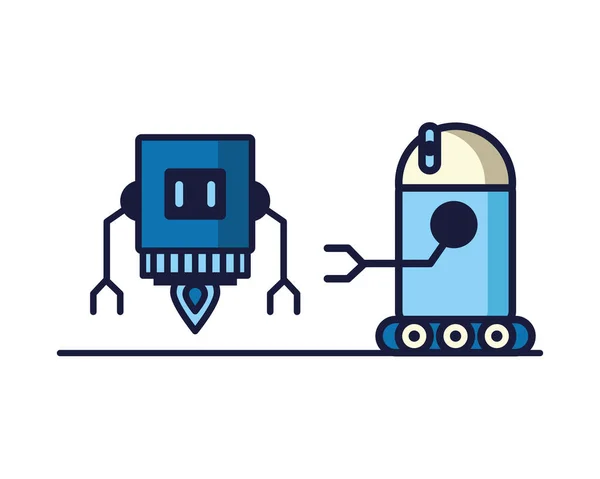 Några robotar teknik ikoner — Stock vektor
