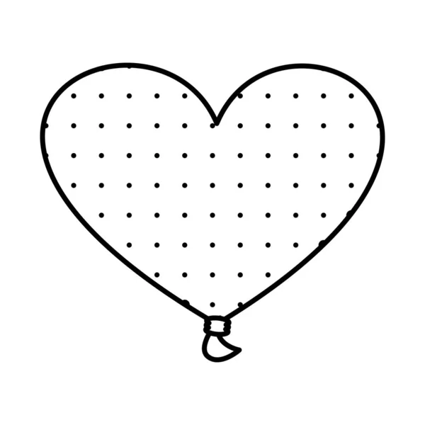 Gelukkige Valentijnsdag hart ballon helium — Stockvector