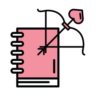 Kalp ikonlu Sevgililer Günü kitabın kutlu olsun.