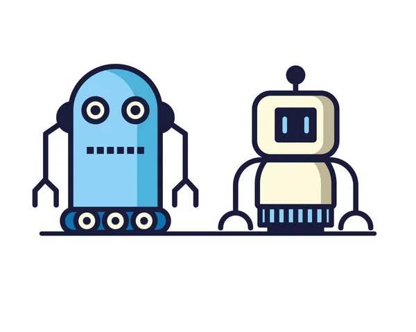 Пара иконок технологии роботов — стоковый вектор
