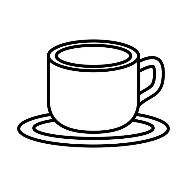 Café na bebida copo de cerâmica — Vetor de Stock
