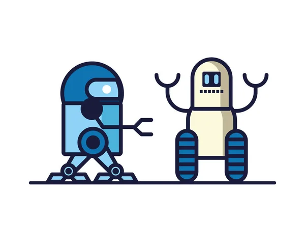 Kilka ikon technologii robotów — Wektor stockowy