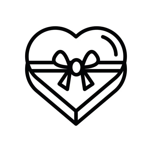 Feliz dia dos namorados caixa de chocolate coração — Vetor de Stock