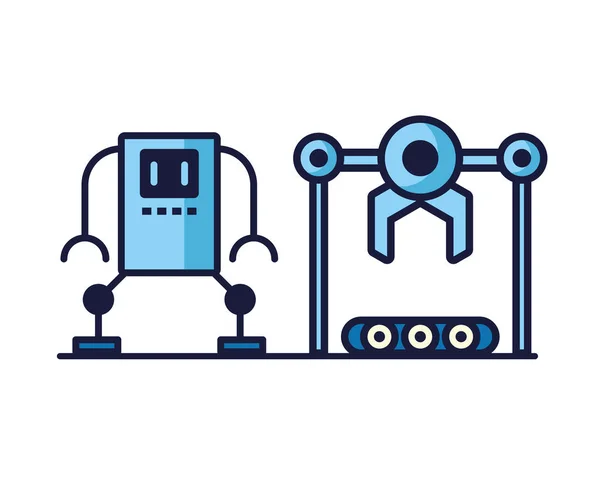 Δύο εικονίδια τεχνολογίας ρομπότ — Διανυσματικό Αρχείο