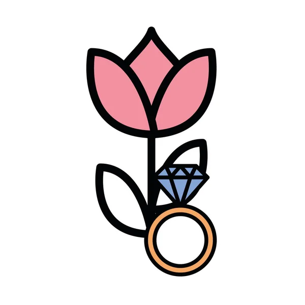 Красива квіткова рослина ізольована ікона — стоковий вектор