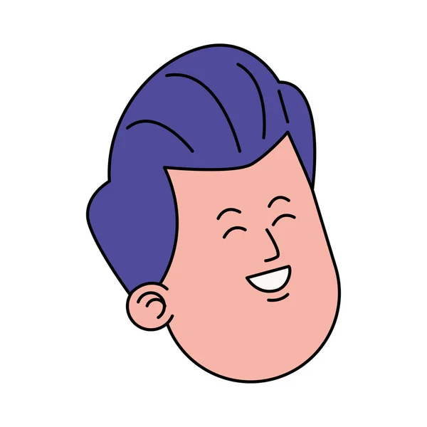 Cartoon man laughing icon — 스톡 벡터