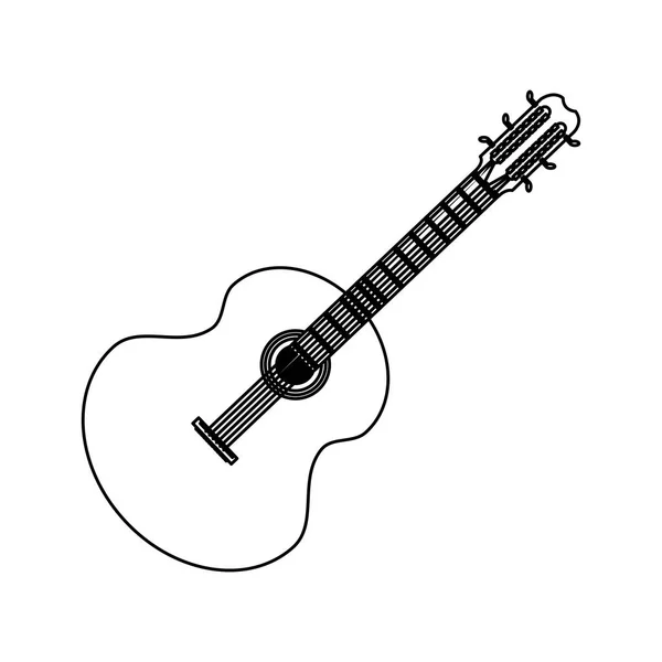 Guitar instrument icon, flat design — Stock Vector