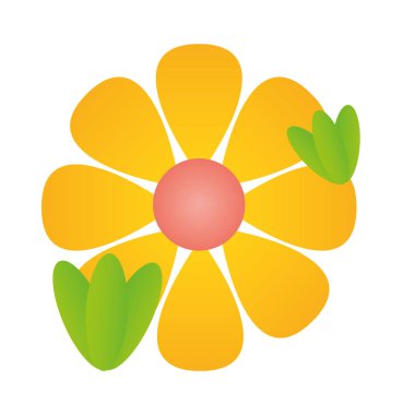 Güzel çiçek bitkisi izole edilmiş simgesi