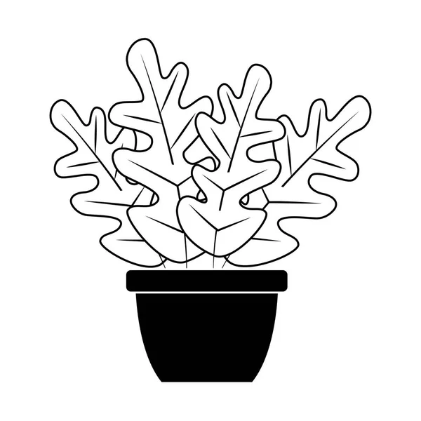 ポットアイコンの美しい植物フラットデザイン — ストックベクタ