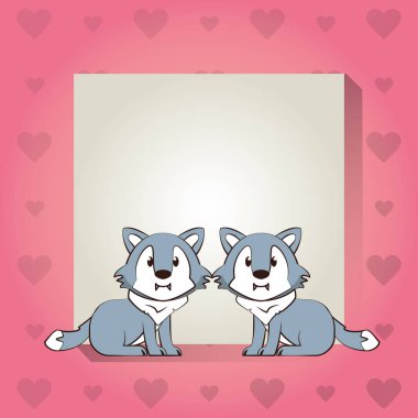 Sevgililer günün kutlu olsun, tatlı kurtlar çifti.