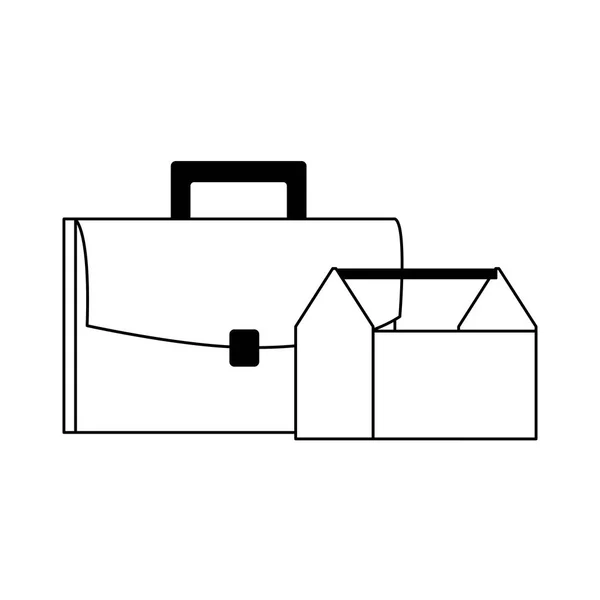 Portoflio de negocios y caja de herramientas, diseño plano — Vector de stock