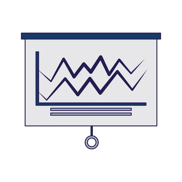 Placa com gráfico gráfico gráfico ícone —  Vetores de Stock