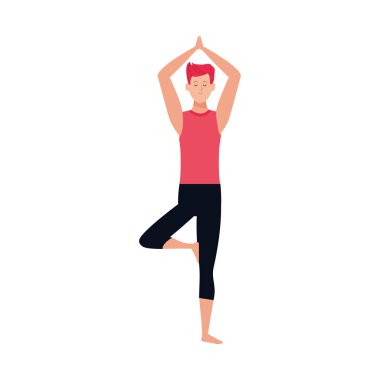 çizgi film kızı yoga yapıyor.