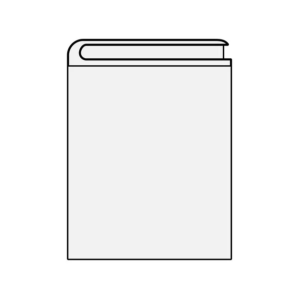 Book icon over white background — 스톡 벡터