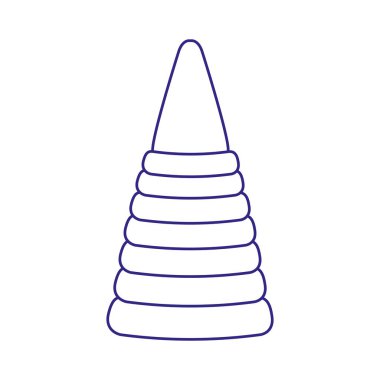 baby tower toy icon, flat design